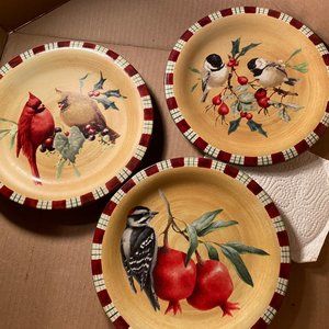 Lenox Winter greetings bird plates
